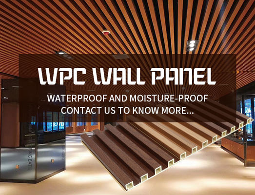 Dekoracja ścian wewnętrznych Wewnętrzny panel ścienny Wpc Dekoracyjny kompozyt z drewna z tworzywa sztucznego