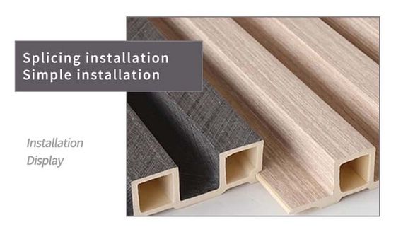 Substytut drewna WPC żaluzjowe karbowane panele ścienne Eleganckie wszechstronne