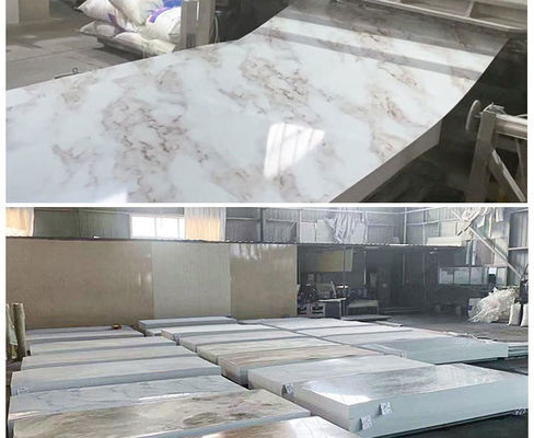 Luksusowy wysoki połysk 1220x2440mm 3mm PVC Marble Sheet Dekoracja wnętrz wnętrz