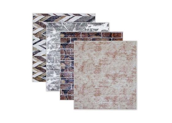 Dekoracja wnętrz Tapeta z pianki PE Tapeta do sypialni Samoprzylepna naklejka ścienna 3D 70x77cm