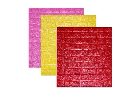 Dekoracja wnętrz Tapeta z pianki PE Tapeta do sypialni Samoprzylepna naklejka ścienna 3D 70x77cm
