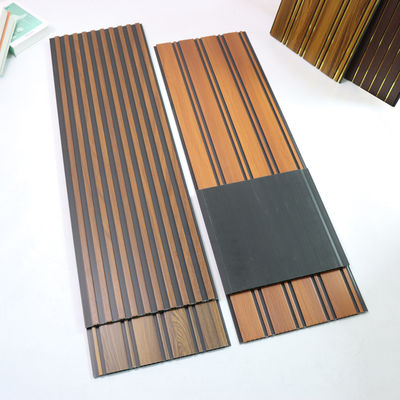 Płyty ścienne drewno ziarna PVC Dekoracyjny tabliczka ścienna Ekologiczny materiał do sypialni Salon TV Twarz ściana