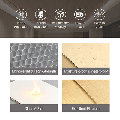 Izolacyjny, lekki aluminiowy panel o strukturze plastra miodu o grubości 7 mm do budynków