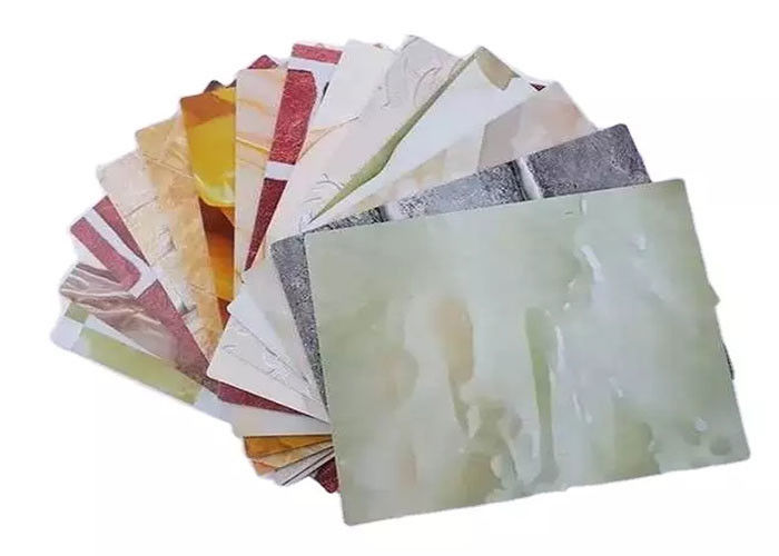 Wodoodporny arkusz marmuru Pvc Wysoki połysk Uv Marmurowy arkusz do ścian wewnętrznych