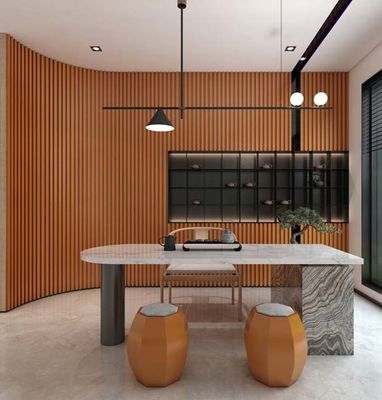 Panel ścienny z polistyrenu o grubości 12 mm Laminowane drewno w kolorze Garin
