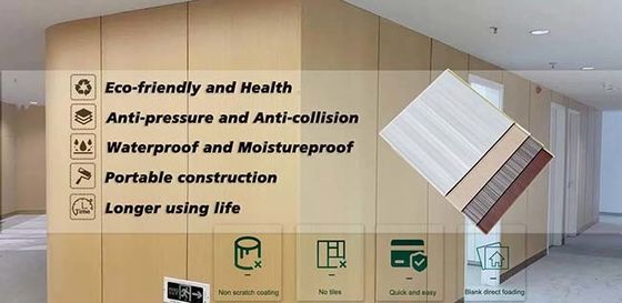 Łatwa instalacja Panele ścienne z PCV Wewnętrzny dekoracyjny sufit ognioodporny Lekki