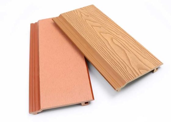 Drewniany kompozytowy zewnętrzny panel ścienny WPC 28 mm Współwytłaczana dekoracja zewnętrzna