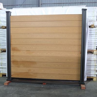 Łatwa instalacja Panele ogrodzeniowe WPC Drewno kompozytowe Prywatność Ogród Aluminiowy słupek