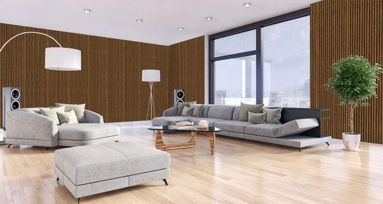 Izolacja akustyczna Absorbuj Mdf Pet Board Akustyczne drewniane panele ścienne z listew