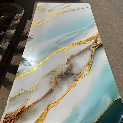1220*2440mm 3D Digital Printed UV Marble Sheet Uv Boards For TV Wall Decoration Board (Dziennik drukowany cyfrowo UV)