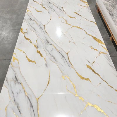 Glossy/Mat PVC marmurowy arkusz do dekoracji wnętrz