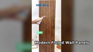 Panel ścienny z karbowanym PCV 8